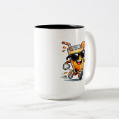 Tasse 2 Couleurs Jus d'orange en course (Devant droit)