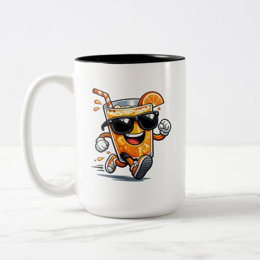 Tasse 2 Couleurs Jus d'orange en course (Gauche)