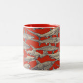 Tasse 2 Couleurs just sharks retro (Centre)