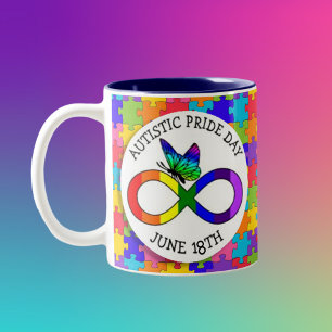 Tasse 2 Couleurs Juste 18ème est Autistic Pride Day