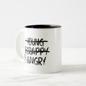 Tasse 2 Couleurs Juste affamé (Devant gauche)