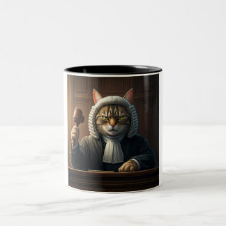 Tasse 2 Couleurs Juste de manière péjorative : Feline Juge Coffee M