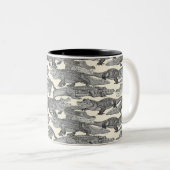 Tasse 2 Couleurs juste des alligators noirs (Devant droit)