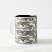 Tasse 2 Couleurs juste des alligators noirs (Devant gauche)