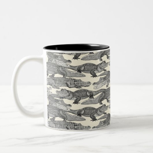 Tasse 2 Couleurs juste des alligators noirs (Gauche)