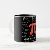 Tasse 2 Couleurs Juste ici pour le Pi Funny Math (Devant gauche)