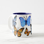 Tasse 2 Couleurs Juste papillons (Devant gauche)