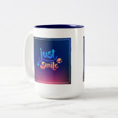 Tasse 2 Couleurs Juste sourire (Devant gauche)