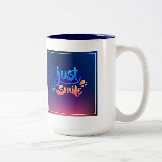 Tasse 2 Couleurs Juste sourire (Droit)