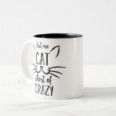 Tasse 2 Couleurs Juste un chat court de fou (Devant gauche)