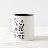 Tasse 2 Couleurs Juste Une Fille Qui Aime Le Café (Devant gauche)