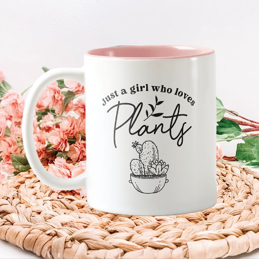 Tasse 2 Couleurs Juste une fille qui aime les Plantes