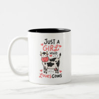 Juste une fille qui aime les vaches drôle mignonne