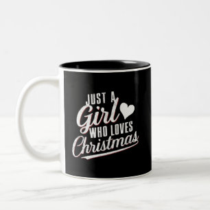 Tasse 2 Couleurs Juste une fille qui aime Noël
