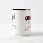 Tasse 2 Couleurs Juste une fille qui aime Noël (Centre)