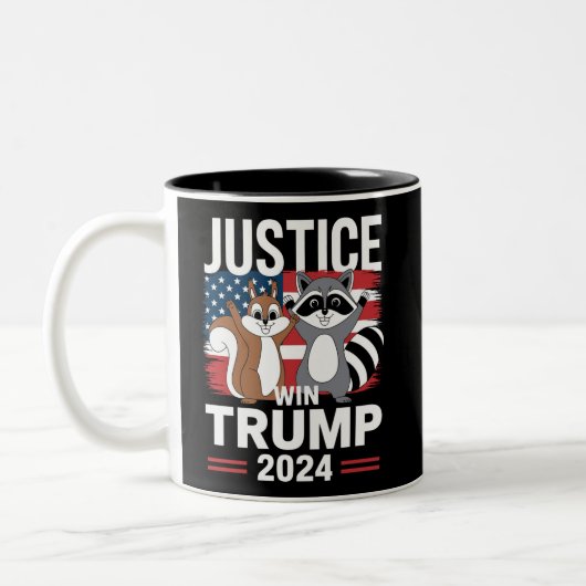 Tasse 2 Couleurs Justice Pour Peanut Win Trump 2024 (Gauche)