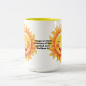 Tasse 2 Couleurs JW 2026 Année Texte Matthieu 5:3 Soleil souriant (Centre)
