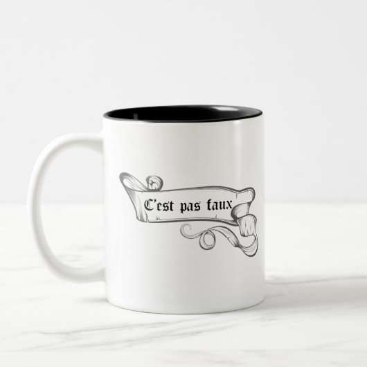 Tasse 2 Couleurs Kaamelott c'est pas faux (Gauche)