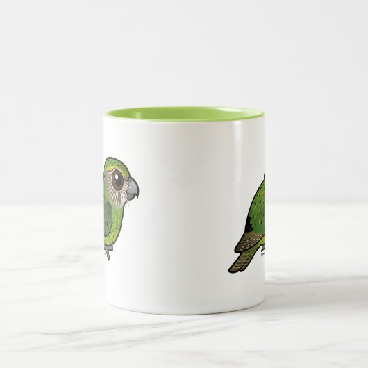 Tasse 2 Couleurs Kakapo de Birdorable (Centre)