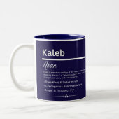 Tasse 2 Couleurs Kaleb Personalized Name (Gauche)
