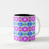Tasse 2 Couleurs Kaleidoscope Fleur d'Azur (Devant droit)