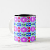 Tasse 2 Couleurs Kaleidoscope Fleur d'Azur (Devant gauche)