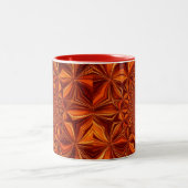 Tasse 2 Couleurs Kaleidoscope Red Digital Art Pattern-67546 (Centre)