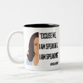 Tasse 2 Couleurs Kamala Harris Je parle (Gauche)