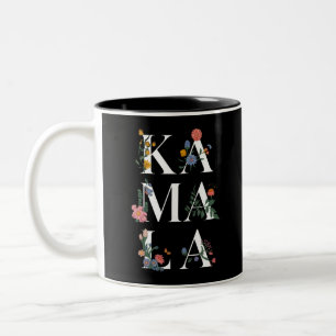 Tasse 2 Couleurs Kamala Harris Vote Botanique Fleur 2024 Électeur
