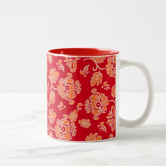 Tasse 2 Couleurs Kamaole Hawaiian Protea Tropical Floral (Droit)