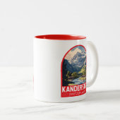 Tasse 2 Couleurs Kandersteg Switzerland Travel Art Emblem (Devant droit)