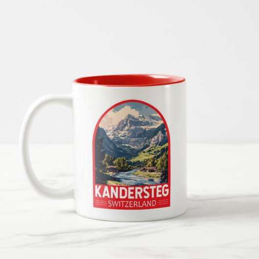 Tasse 2 Couleurs Kandersteg Switzerland Travel Art Emblem (Gauche)