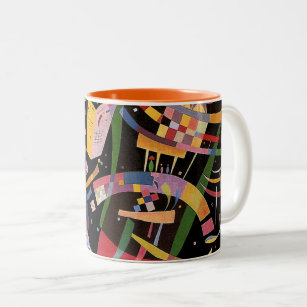 Tasse 2 Couleurs Kandinsky - Composition X, peinture colorée,