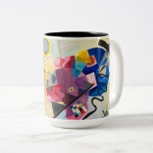 Tasse 2 Couleurs Kandinsky jaune-rouge-bleu (Devant droit)