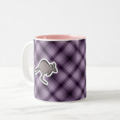 Tasse 2 Couleurs Kangourou mignon ; Pourpre (Devant gauche)