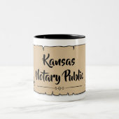 Tasse 2 Couleurs Kansas Notaire Public Soll Feather Quill (Centre)