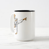 Tasse 2 Couleurs Karaté de dragon (Devant gauche)
