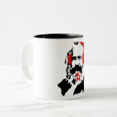 TASSE 2 COULEURS KARL MARX AVEC DES ÉCOUTEURS (Devant gauche)
