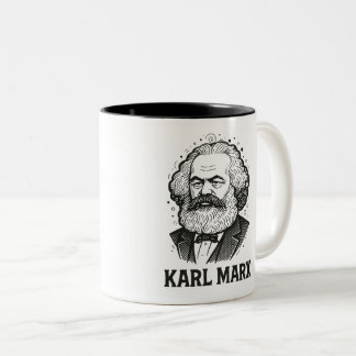 Tasse 2 Couleurs Karl Marx Portrait design
