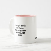 Tasse 2 Couleurs kathy, l'anniversaire ExtravaganzaAtlant de Kathy (Devant gauche)