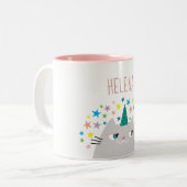 Tasse 2 Couleurs Kawaii Caticorn (Devant gauche)