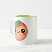 Tasse 2 Couleurs Kawaii Peach (Devant gauche)
