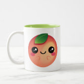 Tasse 2 Couleurs Kawaii Peach (Gauche)