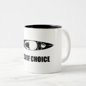 Tasse 2 Couleurs Kayak, Drogue de Prédilection (Devant droit)
