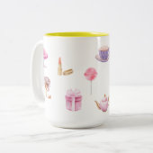 Tasse 2 Couleurs Kaye et le Whimsical d'été (Devant gauche)
