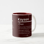 Tasse 2 Couleurs Kayson Personalized Name (Devant droit)