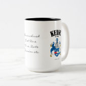 Tasse 2 Couleurs Keane Family Crest, Traduction & Signification (Devant droit)
