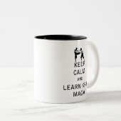 Tasse 2 Couleurs Keep Calm and Learn Krav Maga (Devant droit)