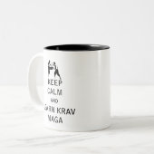Tasse 2 Couleurs Keep Calm and Learn Krav Maga (Devant gauche)