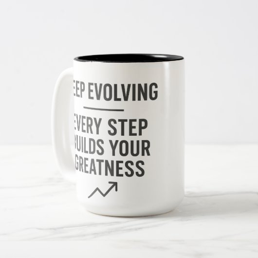 Tasse 2 Couleurs Keep Evolving Motivation (Devant gauche)